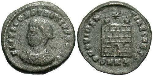 1 Follis /  AE3 Roman Empire (27BC-395) Bronze Constantius II (317 - 361)