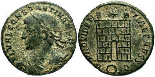1 Follis /  AE3 Roman Empire (27BC-395) Bronze Constantius II (317 - 361)