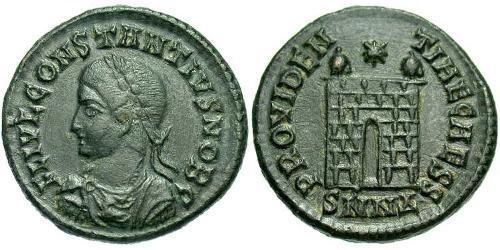 1 Follis /  AE3 Roman Empire (27BC-395) Bronze Constantius II (317 - 361)