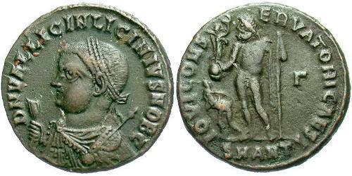 1 Follis /  AE3 Roman Empire (27BC-395) Bronze Licinius II (315-326)