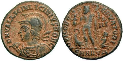 1 Follis /  AE3 Roman Empire (27BC-395) Bronze Licinius II (315-326)