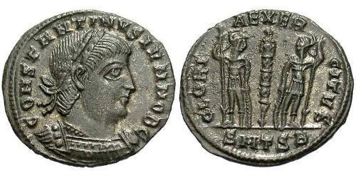 1 Follis /  AE3 Roman Empire (27BC-395) Bronze Constantius II (317 - 361)