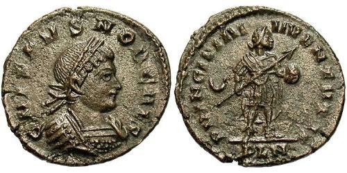 1 Follis /  AE3 Roman Empire (27BC-395) Bronze Crispus (305 - 326)