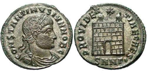 1 Follis /  AE3 Roman Empire (27BC-395) Bronze Constantius II (317 - 361)