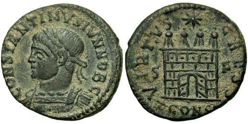 1 Follis /  AE3 Roman Empire (27BC-395) Bronze Constantius II (317 - 361)