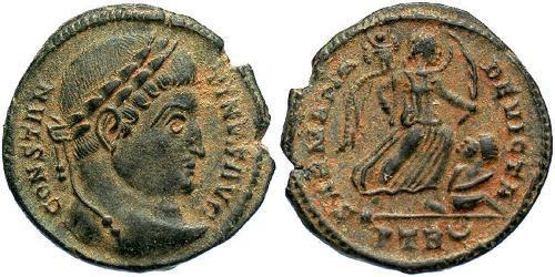 1 Follis /  AE3 Roman Empire (27BC-395) Bronze Constantine I (272 - 337)
