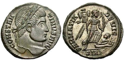1 Follis /  AE3 Roman Empire (27BC-395) Bronze Constantine I (272 - 337)