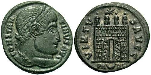 1 Follis /  AE3 Roman Empire (27BC-395) Bronze Constantine I (272 - 337)
