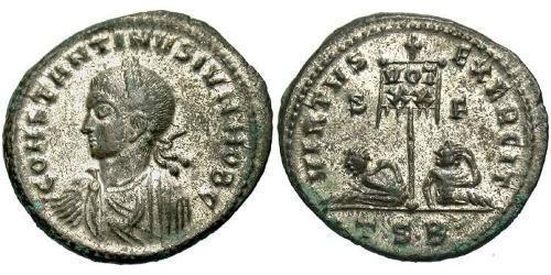 1 Follis /  AE3 Roman Empire (27BC-395) Bronze Constantius II (317 - 361)