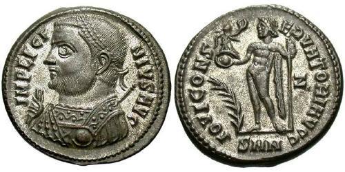 1 Follis /  AE3 Roman Empire (27BC-395) Bronze Licinius I (265-324)