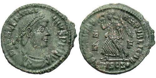 1 Follis /  AE3 Roman Empire (27BC-395) Bronze Valentinian I  (321-375)