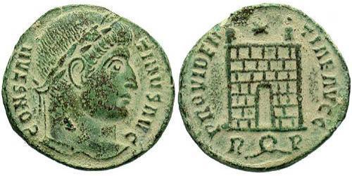 1 Follis /  AE3 Roman Empire (27BC-395) Bronze Constantine I (272 - 337)