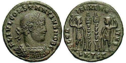 1 Follis /  AE3 Roman Empire (27BC-395) Bronze Constantius II (317 - 361)