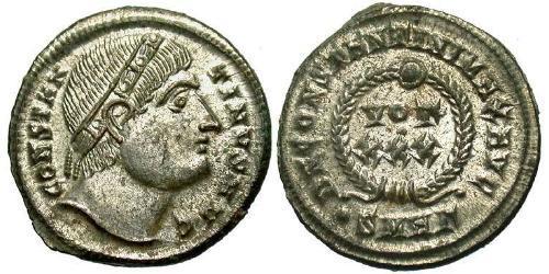 1 Follis /  AE3 Roman Empire (27BC-395) Bronze Constantine I (272 - 337)