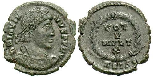 1 Follis /  AE3 Roman Empire (27BC-395) Bronze Jovian (331- 364)