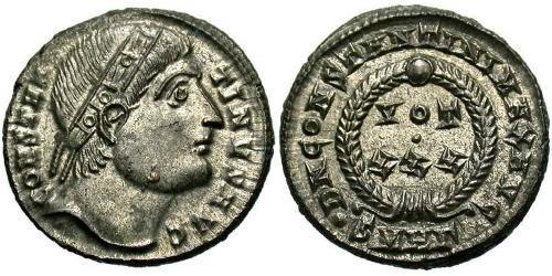 1 Follis /  AE3 Roman Empire (27BC-395) Bronze Constantine I (272 - 337)