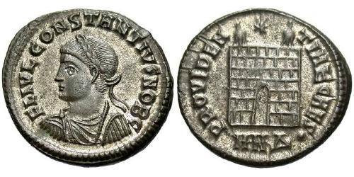 1 Follis /  AE3 Roman Empire (27BC-395) Bronze Constantius II (317 - 361)