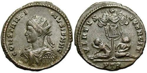 1 Follis /  AE3 Roman Empire (27BC-395) Bronze Constantius II (317 - 361)