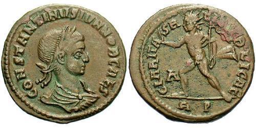 1 Follis /  AE3 Roman Empire (27BC-395) Bronze Constantius II (317 - 361)