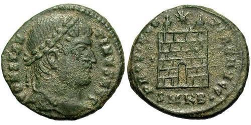 1 Follis /  AE3 Roman Empire (27BC-395) Bronze Constantine I (272 - 337)