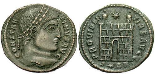 1 Follis /  AE3 Roman Empire (27BC-395) Bronze Constantine I (272 - 337)