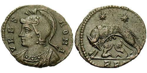 1 Follis /  AE3 Roman Empire (27BC-395) Bronze Constantine I (272 - 337)