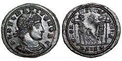 1 Follis /  AE3 Römische Kaiserzeit (27BC-395) Bronze Dalmatius (?-337)