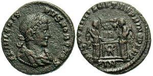 1 Follis /  AE3 Römische Kaiserzeit (27BC-395) Bronze Crispus (305 - 326)