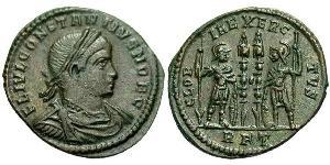 1 Follis /  AE3 Römische Kaiserzeit (27BC-395) Bronze Constantius II(317 - 361)