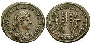 1 Follis /  AE3 Römische Kaiserzeit (27BC-395) Bronze Constantius II(317 - 361)