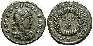 1 Follis /  AE3 Römische Kaiserzeit (27BC-395) Bronze Crispus (305 - 326)