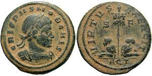 1 Follis /  AE3 Römische Kaiserzeit (27BC-395) Bronze Crispus (305 - 326)