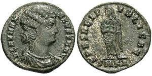 1 Follis /  AE3 Römische Kaiserzeit (27BC-395) Bronze Fausta (289-326)