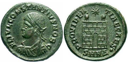 1 Follis /  AE3 Römische Kaiserzeit (27BC-395) Bronze Constantius II(317 - 361)