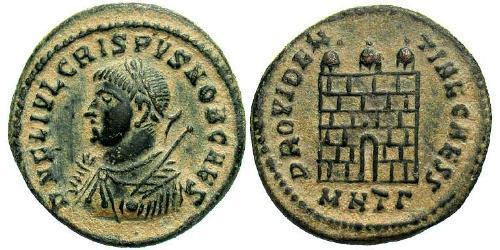 1 Follis /  AE3 Römische Kaiserzeit (27BC-395) Bronze Crispus (305 - 326)