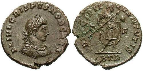1 Follis /  AE3 Römische Kaiserzeit (27BC-395) Bronze Crispus (305 - 326)