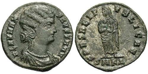 1 Follis /  AE3 Römische Kaiserzeit (27BC-395) Bronze Fausta (289-326)