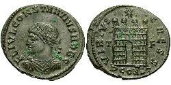 1 Follis /  AE3 Western Roman Empire (285-476) Bronze Constantius II (317 - 361)