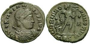 1 Follis /  AE3 Western Roman Empire (285-476) Bronze Gratian (359-383)