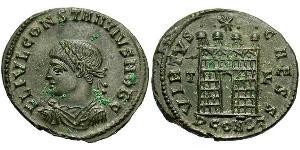 1 Follis /  AE3 Western Roman Empire (285-476) Bronze Constantius II (317 - 361)