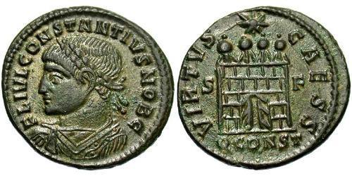 1 Follis /  AE3 Western Roman Empire (285-476) Bronze Constantius II (317 - 361)