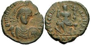 1 Follis /  AE3 Weströmisches Reich (285-476) Bronze Honorius (384-423)