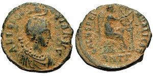 1 Follis /  AE3 Impero bizantino (330-1453) Bronzo Elia Eudossia (?-404)