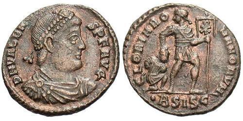 1 Follis /  AE3 Impero bizantino (330-1453) Bronzo Valente (328-378)