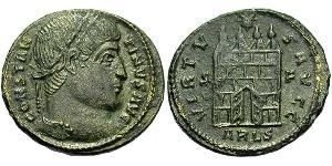 1 Follis /  AE3 Impero romano (27BC-395) Bronzo Costantino I (272 - 337)