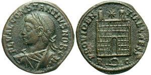1 Follis /  AE3 Impero romano (27BC-395) Bronzo Costanzo II (317 - 361)