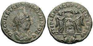 1 Follis /  AE3 Impero romano (27BC-395) Bronzo Costanzo II (317 - 361)