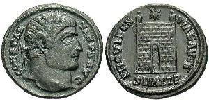 1 Follis /  AE3 Impero romano (27BC-395) Bronzo Costantino I (272 - 337)