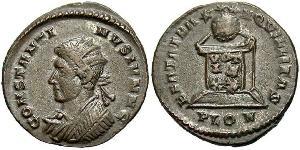 1 Follis /  AE3 Impero romano (27BC-395) Bronzo Costanzo II (317 - 361)