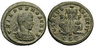 1 Follis /  AE3 Impero romano (27BC-395) Bronzo Crispo (305 - 326)